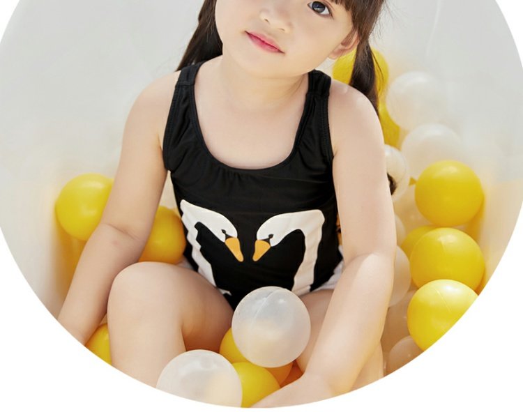 Đồ bơi bé gái 2 trẻ em 3 bé gái 4 trẻ em 5 bé 6 bé 8 tuổi trẻ em dễ thương áo tắm thiên nga trắng - Bộ đồ bơi của Kid bộ đồ bơi nàng tiên cá