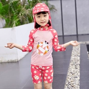 Đồ bơi trẻ em nữ chia tay trẻ em trẻ em 2-3-4-10 tuổi Trẻ em mặt trời dài tay cô gái đồ bơi - Bộ đồ bơi của Kid