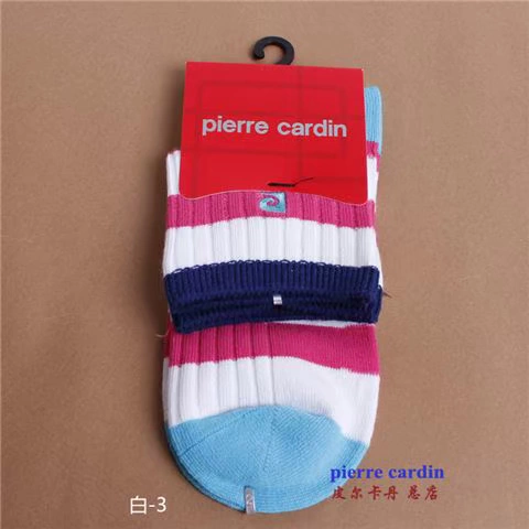 4 đôi vận chuyển chính hãng Pierre Cardin tất cotton nữ vớ bông mùa thu và đông thể thao và giải trí sọc 9409 cotton 81% - Vớ bông