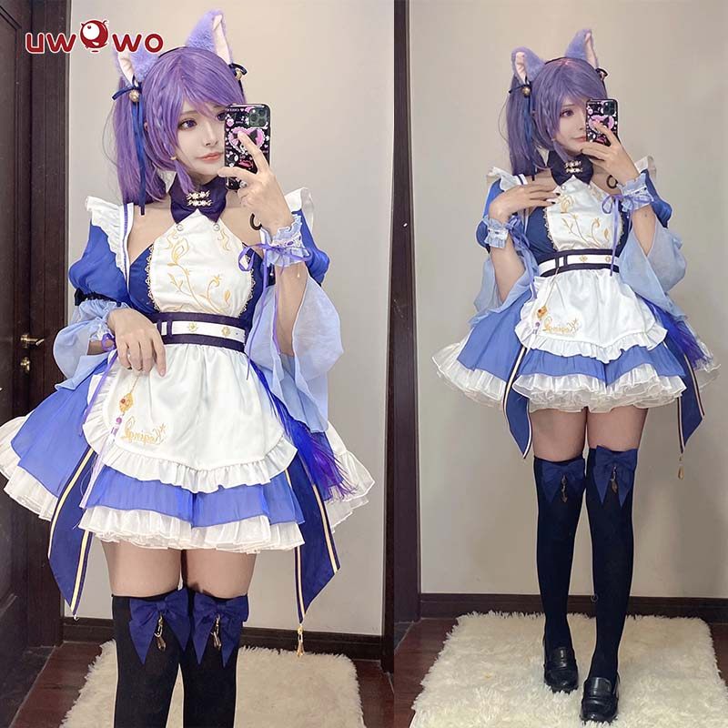 【即納】 uwowo 原神 刻晴 同人　ドレス　ヴィック付き 即納】 uwowo 原神 刻晴 同人 ドレス ヴィック付き コスチューム