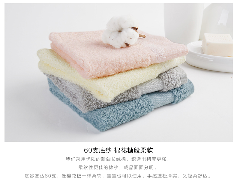 AILANDI khăn bông crepe nguyên chất Khăn vuông bông sạch khăn thấm nước mềm thấm nước dày khăn - Khăn tắm / áo choàng tắm khăn tắm poemy