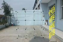 Aluminum alloy spring pull net 3*33*4 celebration welcome newspaper rack pull net display frame background wall high-grade pull net