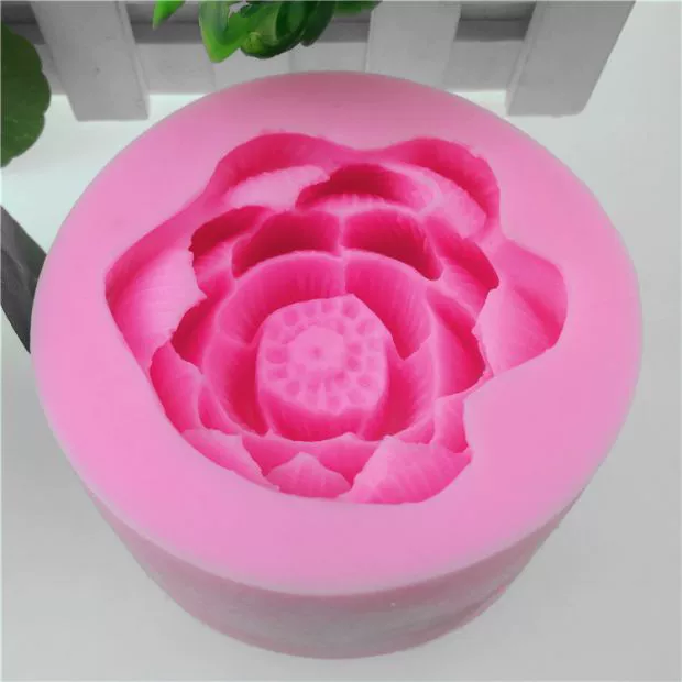 Khuôn xà phòng làm bằng tay hình hoa sen Khuôn silicone fondant DIY nướng bánh trang trí Sôcôla đất sét Khuôn Epoxy khuôn làm kem silicon