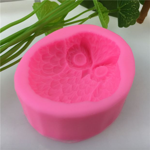 DIY Handmade Soap Silicone Khuôn Xà phòng Dựa Xà phòng Lạnh Owl Một khuôn duy nhất Baking Cake Trang trí Khuôn khay làm bánh