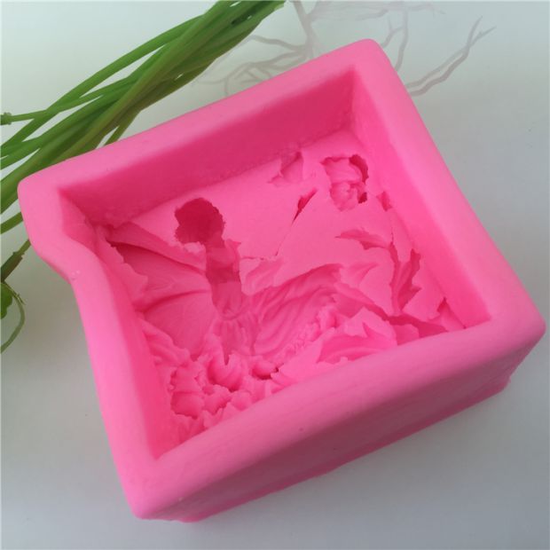 Hoa Fairy Butterfly Silicone Handmade Soap Khuôn DIY Baking Cake Trang trí Mềm gốm đất sét Xà phòng Khuôn khuôn làm kem