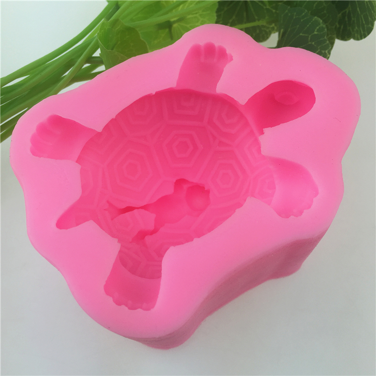 Xà phòng làm bằng tay hình con rùa xà phòng silicone Khuôn sô cô la fondant Khuôn DIY nướng bánh trang trí khay làm bánh