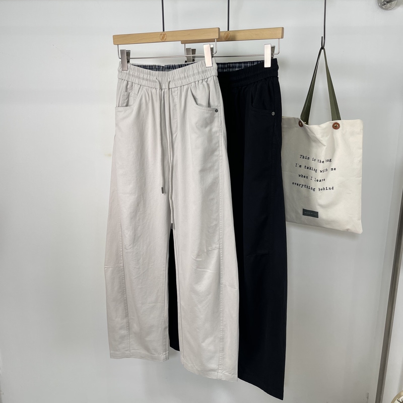 Qianshang 2026 Spring/Summer New Casual Curved-Leg Pants Fashionable Versatile Loose Straight Wide-Leg Trendy Long Pants for Men