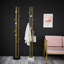 Floor-standing clothes rack Internet celebrity designer Nordic light luxury style bedroom iron marble modern simple coat rack