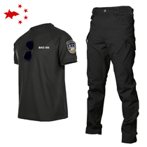  Special forces tactical quick-drying T-shirt Security training uniform Overalls Summer training round neck short-sleeved suit