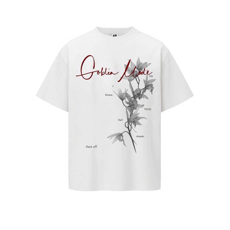 Arar01 Original "Polka Dot Flower Bud" Sorona Cool Short-Sleeved T-Shirt for Men and Women, Loose Couple's Clothing for Summer