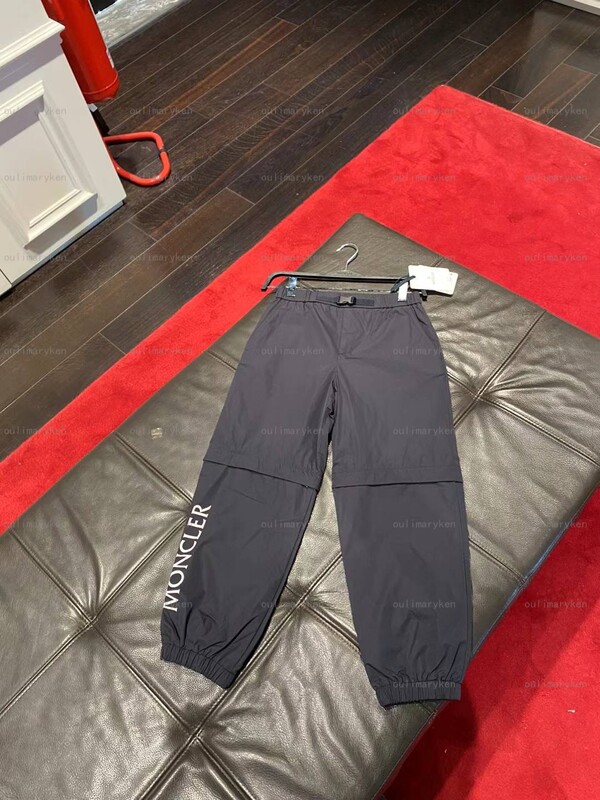 Italian Outlet Moncler Boys' Convertible Casual Long Pants and Shorts, Dark Blue, Sizes 6, 8, 10, 14A Years Old