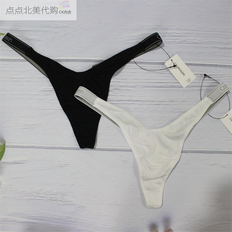 American Version of Ck Underwear for Women, Cotton with Good Elasticity, Comfortable and Breathable T-String Panties, Sexy with Logo Lettering, in Stock