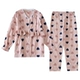 Quần áo giam giữ nữ mùa xuân và mùa hè Có thể mỏng phần 6 cotton tinh khiết 7 gạc sau sinh cho con bú cộng với kích thước đồ ngủ mặc nhà bộ hai mảnh - Giải trí mặc / Mum mặc