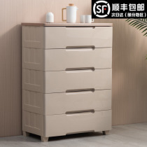Japan Alice plastic thickened drawer storage cabinet bedroom cabinet Alice home storage box chest of drawers