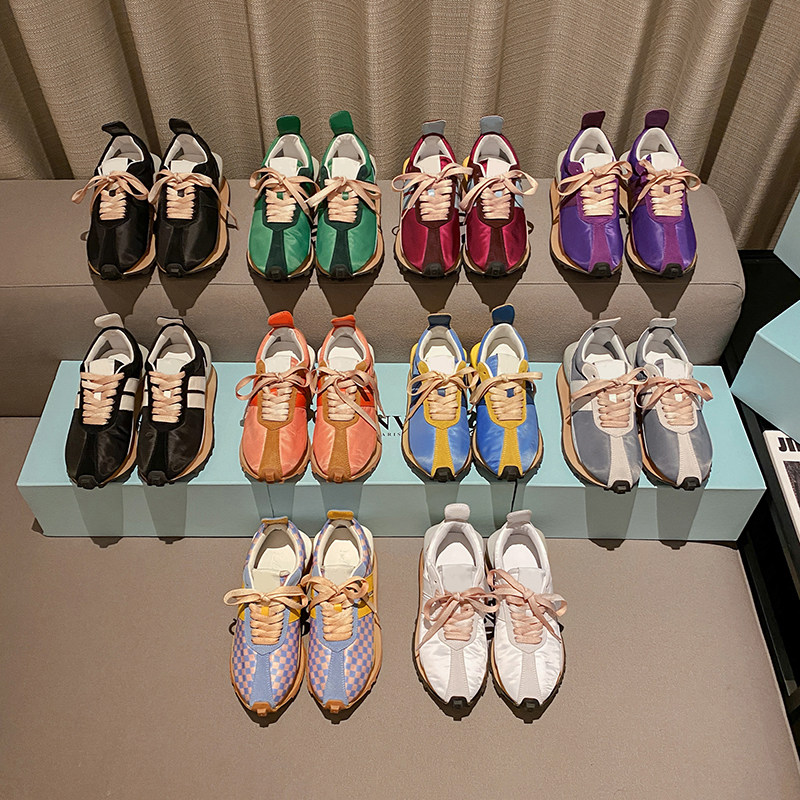 Aggan Shoes Women Make Old Bumper Shoes Ins Retro Old Daddy Shoes Lovers Thick Bottom Truffle Bottom Wav Sport Running Shoes