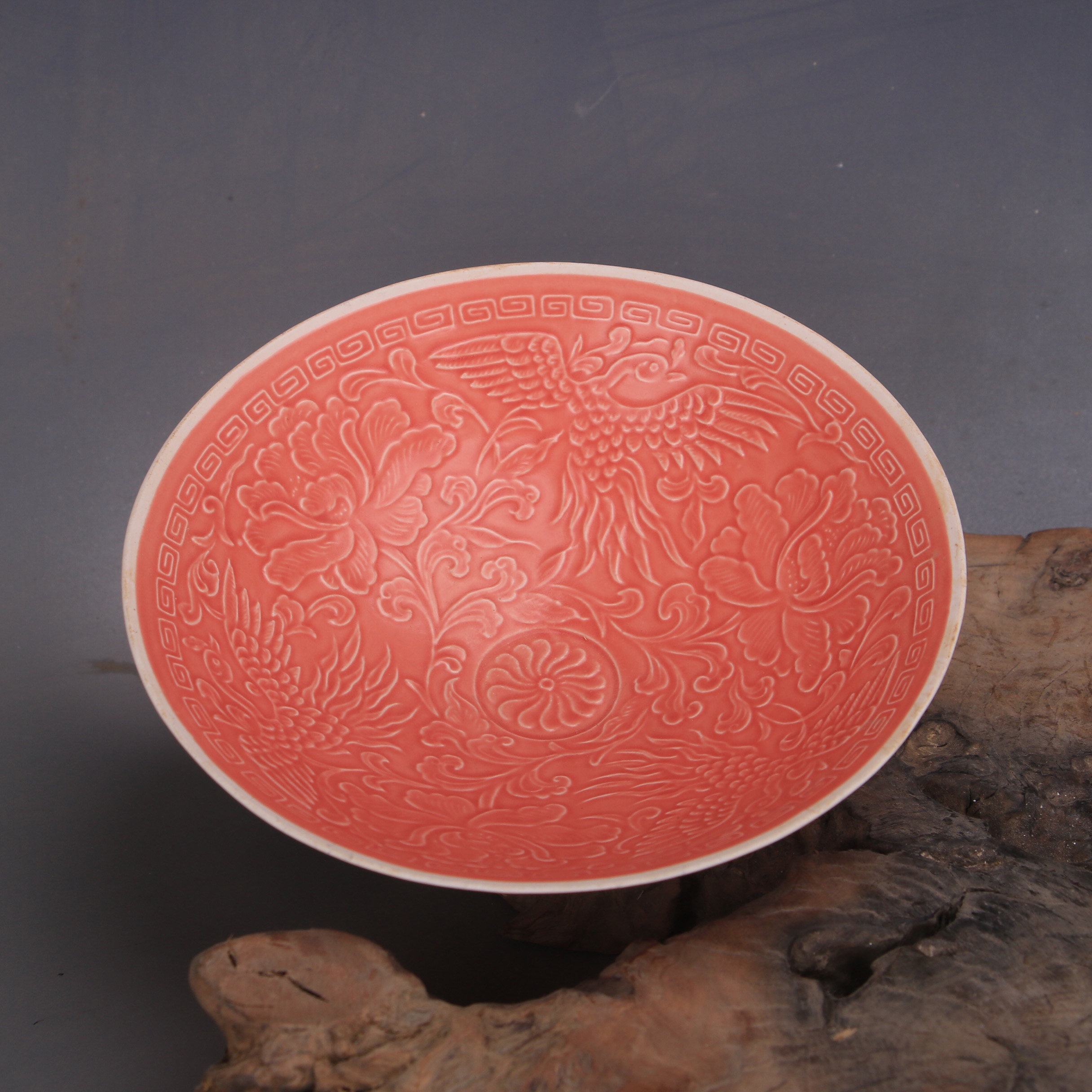 中国古玩 宋時代 定窯 白磁刻花紋皿 唐物 AF0314