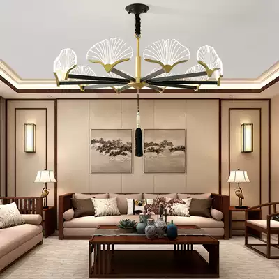 New Chinese Chandelier Creative living room lamp retro stairs dining room bedroom lamps classical tea room ancient style lamps