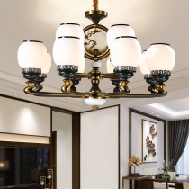 New Chinese style Living room chandelier Natural marble hall Bedroom New package Zen restaurant Villa duplex floor lamps