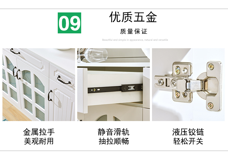Sideboard Châu Âu mục vụ tủ trà hiện đại tối giản tủ bếp nhà bếp tủ lưu trữ tủ trắng tủ ăn - Buồng tủ gỗ nhỏ