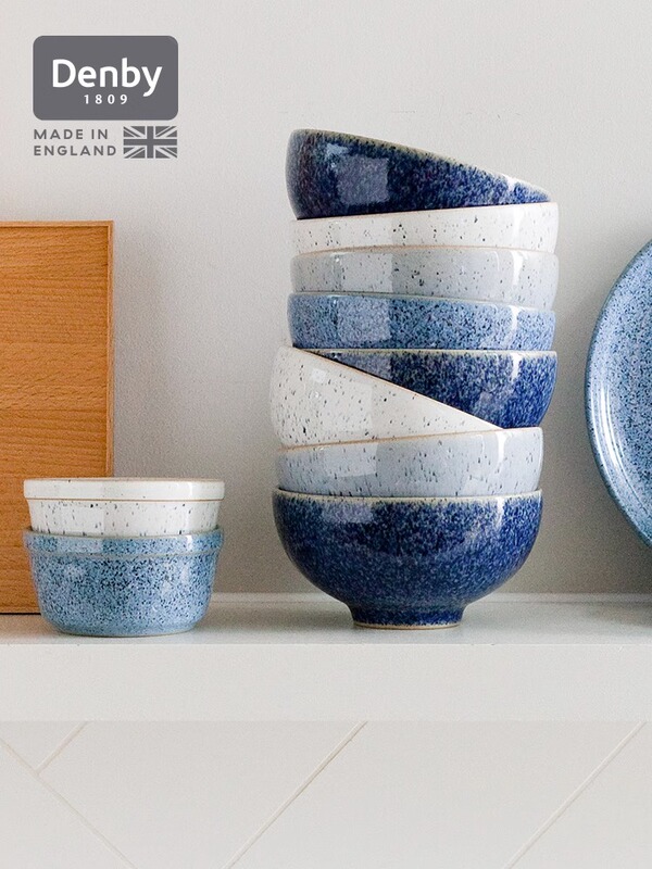 DENBY British Imported Artisan Blue Rice Bowl, Household Creative Ceramic Rice Bowl, European-Style Small Soup Bowl DENBY British Imported Artisan Blue Rice Bowl, Household Creative Ceramic Rice Bowl, European-Style Small Soup Bowl