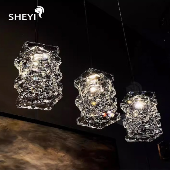 Songbeike Light Luxury Modern Imported Egyptian Crystal Small Chandelier Bar Island Entrance Light Creative Bedroom Bedside Lamp