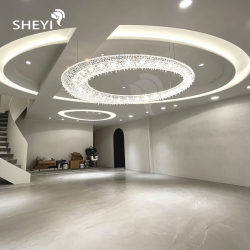 Manooi Egyptian Imported Crystal Eccentric Circle Chandelier Italian Light Luxury Villa High-Ceiling Duplex Living Room Dining Room Lamp