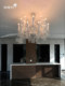 Bakala French-Style Light Luxury Crystal Chandelier for High-End Villa Living Room, Duplex Floor, High Ceiling Dining Room, Bedroom, Large Flat Floor Lamp