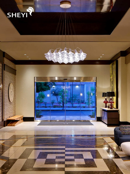 Italian Lasvit Facet Handmade Glass Chandelier Modern Light Luxury Dining Room Artistic Creative Living Room Lighting Fixtures