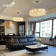 Egyptian Imported Crystal Italian-Style Light Luxury Villa Living Room Songbek Round Crystal Chandelier Dining Room Bedroom High-End Lamp
