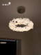 French-Style Light Luxury Living Room Creative and Unique Imported Natural Crystal Chandelier High-End Italian-Style Dining Room Bedroom Round Lighting Fixture