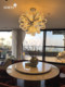 Italian Mocenigo Post-Modern Light Luxury Living Room and Dining Room Patterned Glass Chandelier Bedroom Creative Art Lighting Fixtures