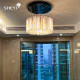 Modern light luxury crystal chandelier for living room, dining room, bedroom, villa duplex floor cloakroom, study room, home round lamps
