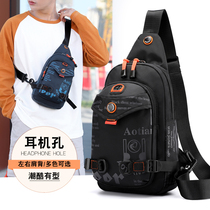 ins super fire mens bag Nylon chest bag mens backpack Korean casual chest crossbody bag shoulder bag mens bag