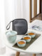 Ru Kiln Travel Tea Set Portable Simple Ceramic Tea Drinking Quick Ke Cup Kung Fu Outdoor Camping Storage Tea Brewer