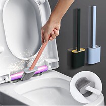 Toilet brush no dead corner hanging wall type household non-hole wall mounted rack creative toilet brush Silicone set