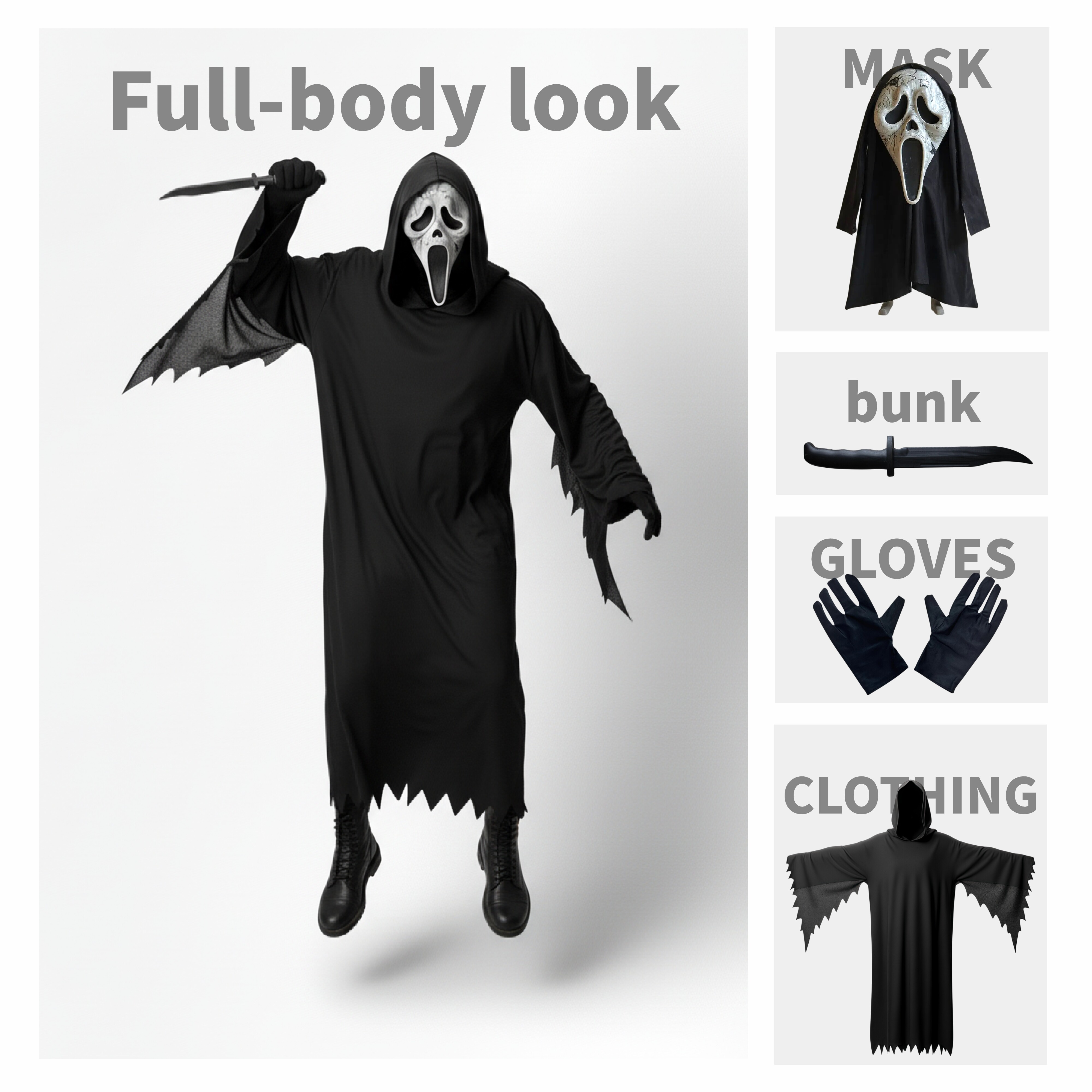 惊声尖叫裂纹鬼面 Halloween装扮 cosplay必备Haunted Mask 👻🎃-COSPLAY配件-淘宝好物网