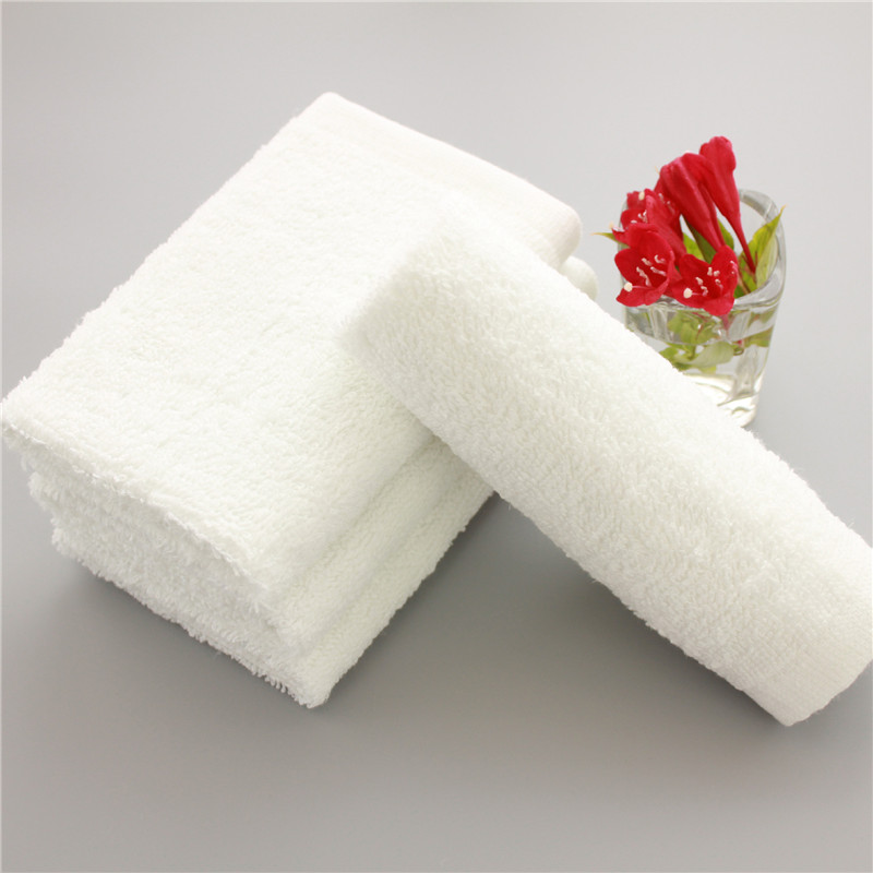 Baby square towel white square towel pure cotton restaurant KTV dedicated white small towel wiped handtowel