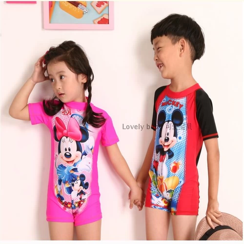 Детский пляжный купальник подходит для мужчин и женщин для плавания, шорты, короткий рукав