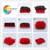  Wenshu feather factory hot-selling goods red feather cloth edge jewelry accessories Clothing skirt accessories