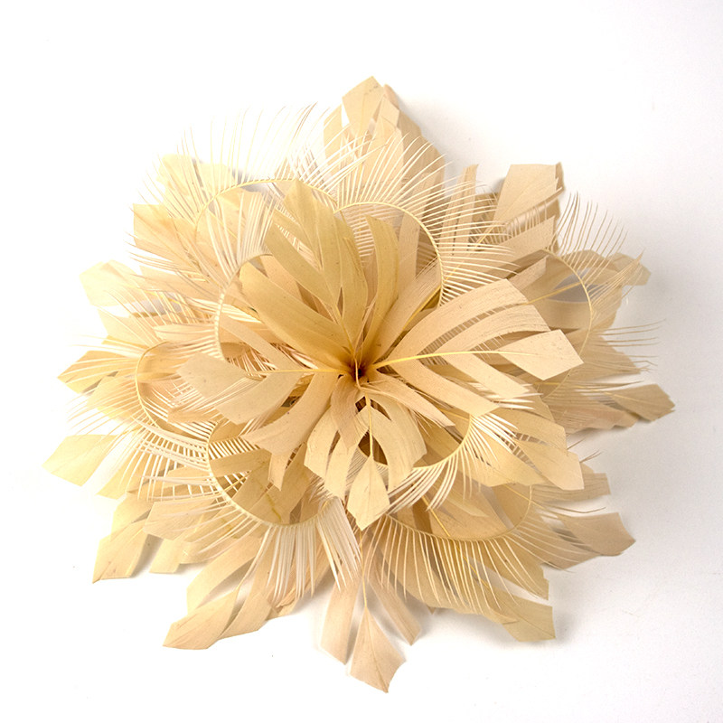 Children's stage performance dress up accessories head flower bridal headdress corsage dual-purpose decorative feather flower jewelry