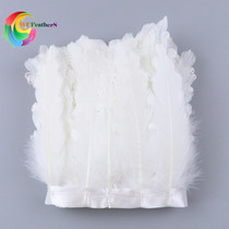  Goose feather lace accessories roll big floating feather cloth edge diy jewelry Hair accessories Wedding dress shooting props