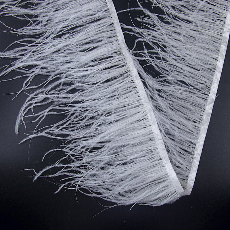 Lace Accessories Diy Decorative Feather Fabric Clothing Accessories Ostrich Wool Cloth Side 10-18cm Bilayer Encryption