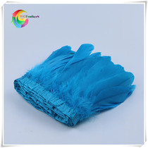  Yiwu physical store sells a 2-meter pack of Hulan goose feather lace big floating feather cloth with Latin dance skirt