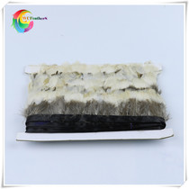 Wenshou feathers spot sales new copper chicken white head flower edge color DIY clothing accessories one rice a piece