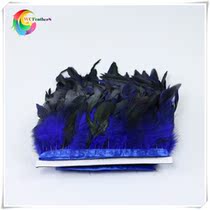 Wenshou feather accessories clothing accessories chicken feathers lace green swimming bright black cloth edge cloth strip blue color