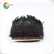 Warm feather DIY rooster hair 6-8 bright color chicken feather cloth edge clothing skirt Brown one meter hot sale