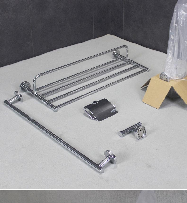 Hansgrohe Towel Bath Towel Rack Makeup Room Shelve Bathroom Hardware Pendants Five Pieces Suit 41728007