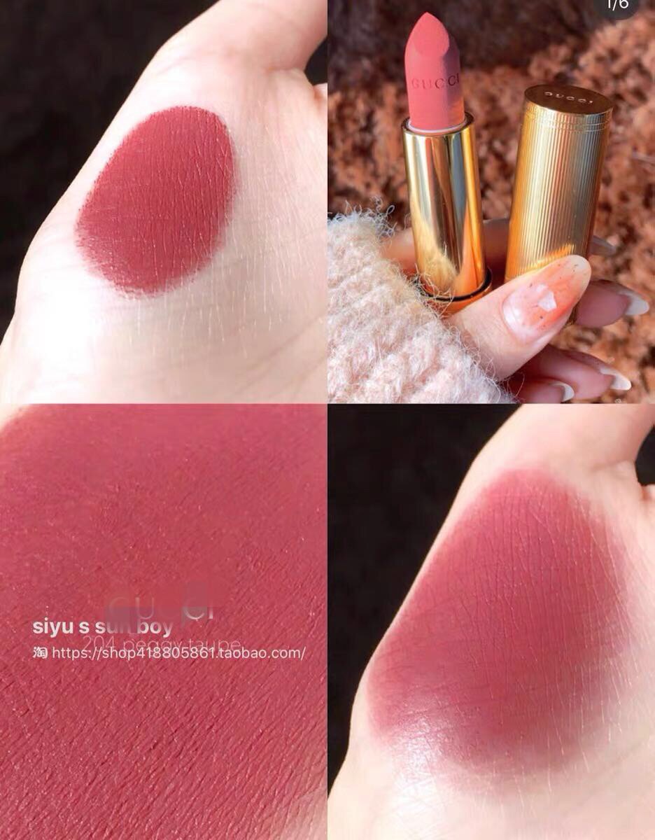 🔥断货王预警！Gucci金管口红试色天花板来了💄601/505/208/204/200/308