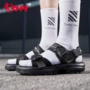 Giày nam Jordan sandal nam 2019 mùa thu mới học sinh thể thao dán ma thuật dép và dép thoáng khí đi biển bình thường - Giày thể thao / sandles