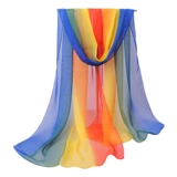 Летняя модная тонкая универсальная накидка, шифоновый шарф, защита от солнца